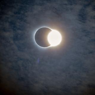 “Diamond Ring” marks the end of totality as the Sun begins to peek out from behind the Moon