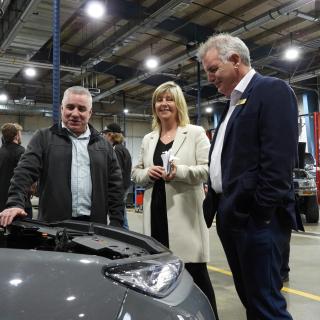 Dean Cadieux, Chair of Automotive, and Associate Deans Sally Vinden and Paul Mottershead