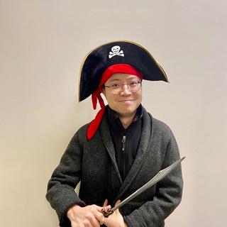 A man in a pirate costume