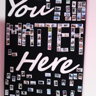 You Matter Here written in pictures