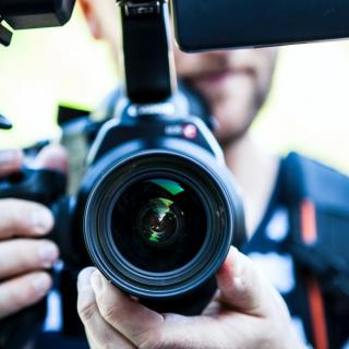 Man holding camera