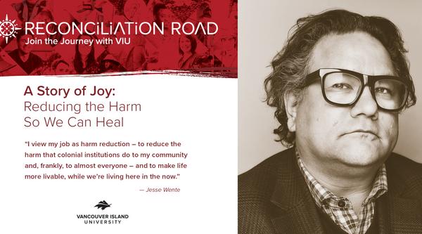 Image of Jesse Wente on Reconciliation Road branding