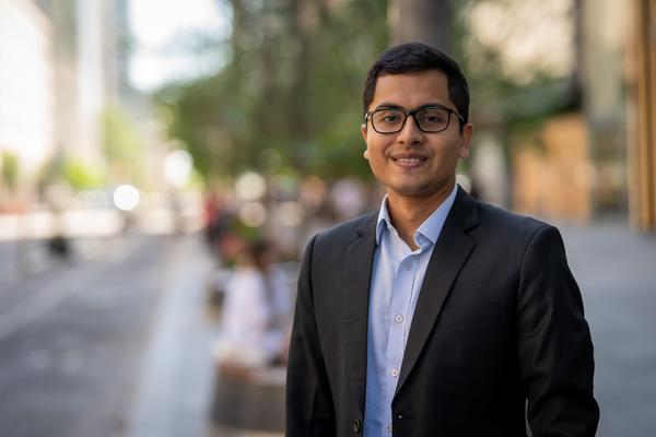 Portrait shot of Sanipan Debnath, a VIU MBA alum