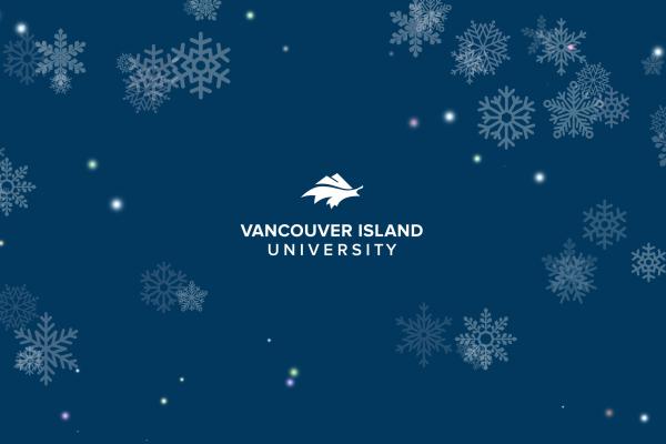 VIU logo with snowflakes